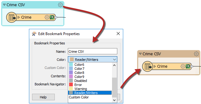 Setting Bookmark color to Reader/Writer